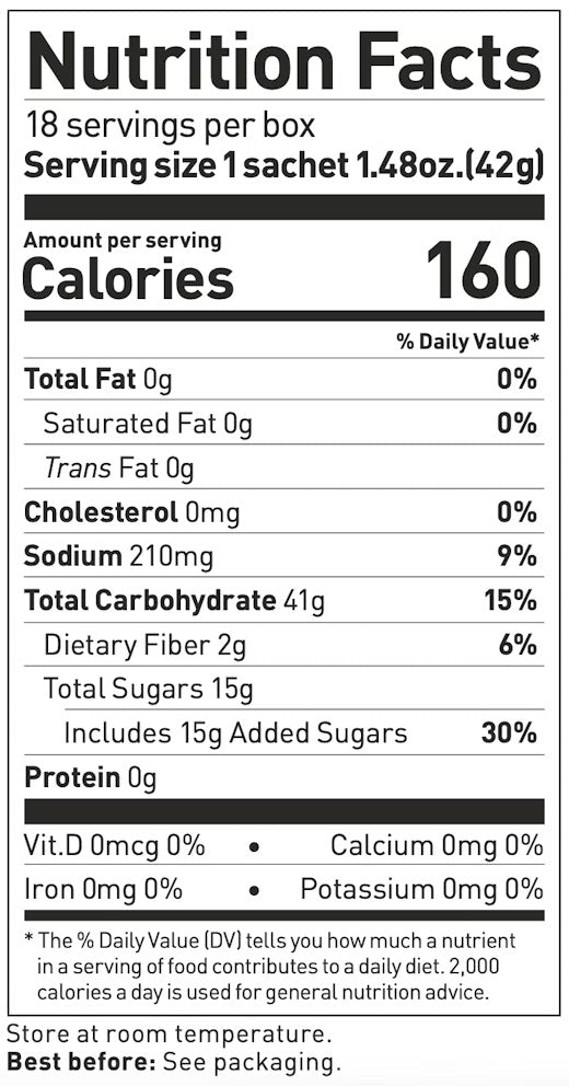 Maurten 160 nutrition facts