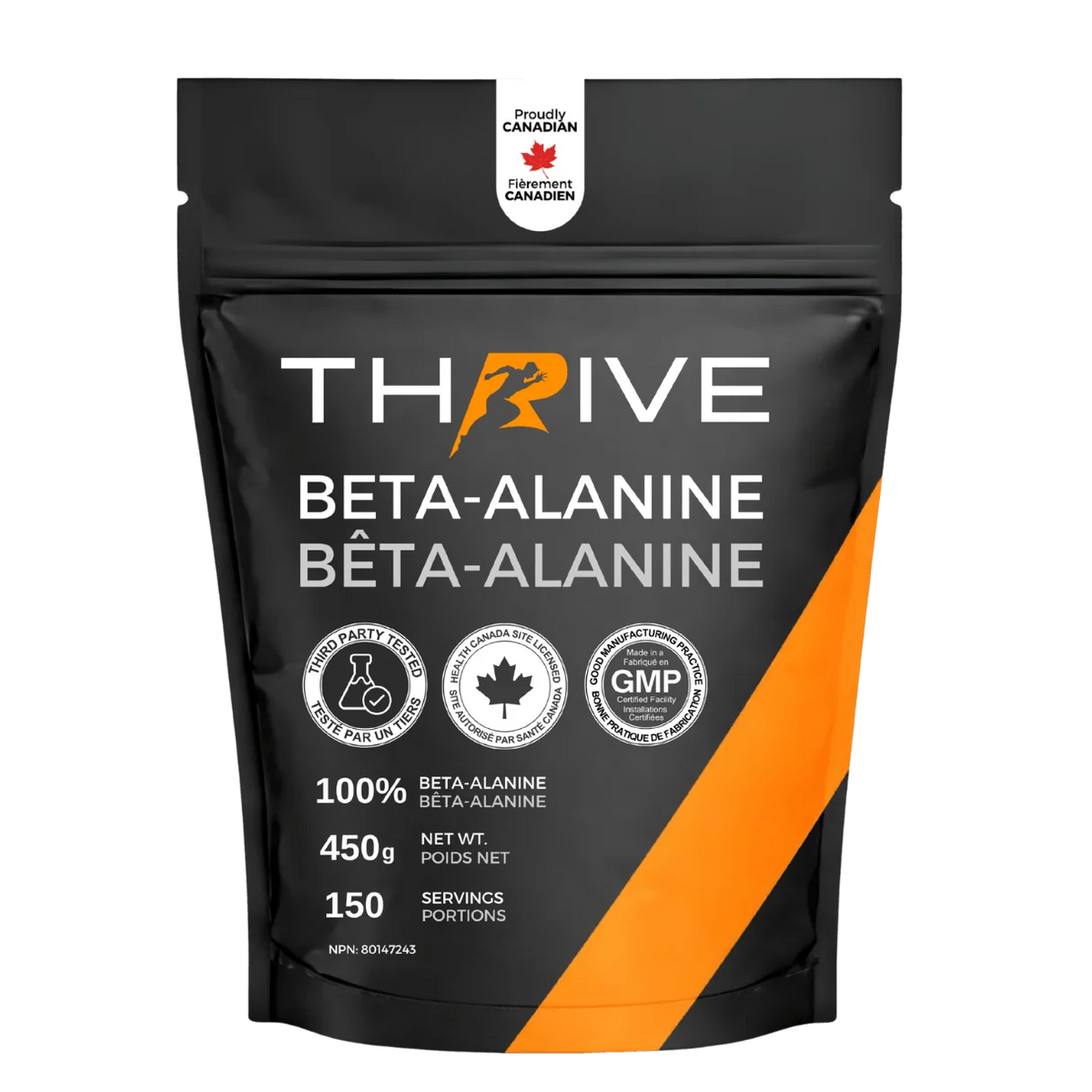 A 450g stand-up pouch of THRIVE Beta-Alanine supplement | Fuel Kit