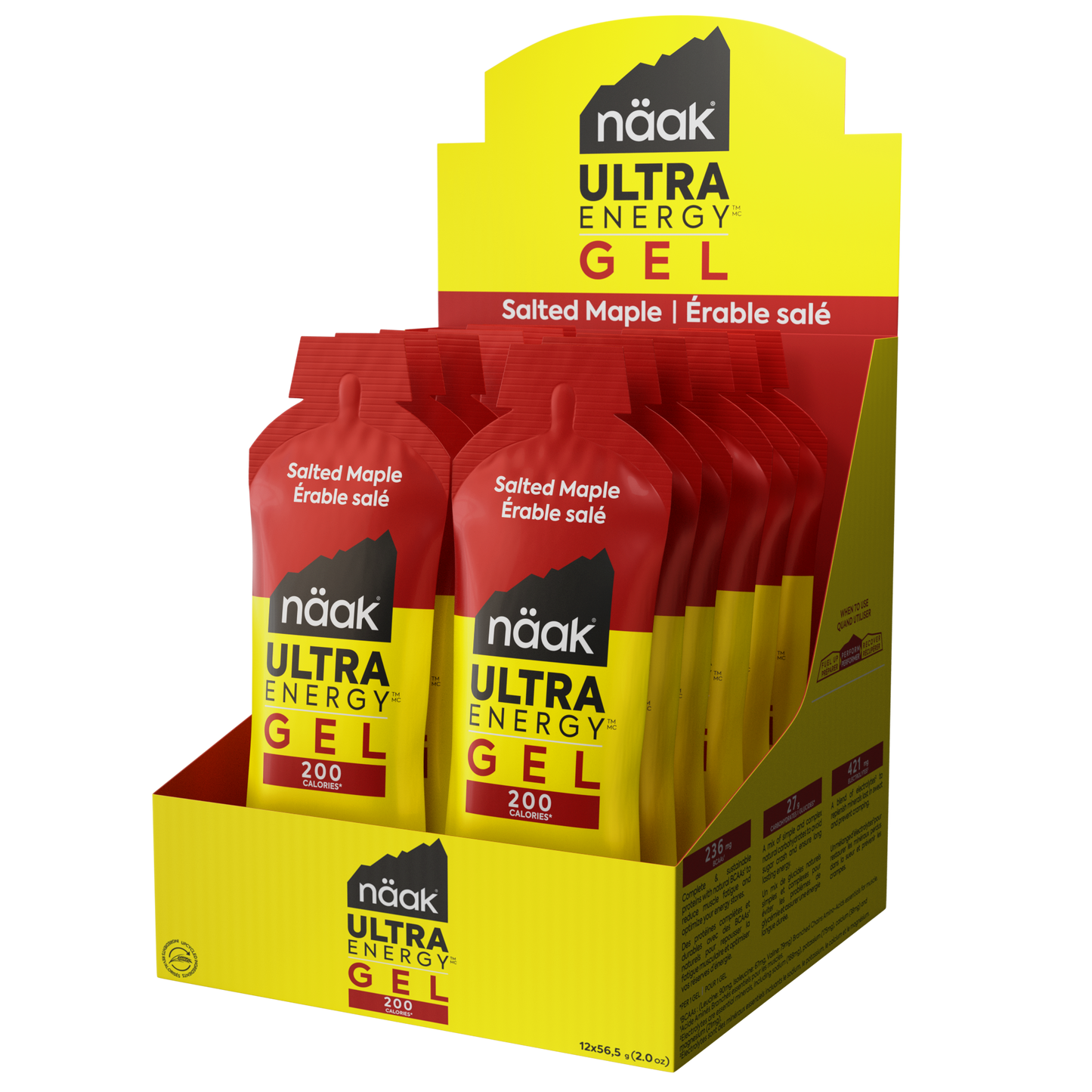 Box of Näak Ultra Energy Gel in Salted Maple available at Fuel Kit