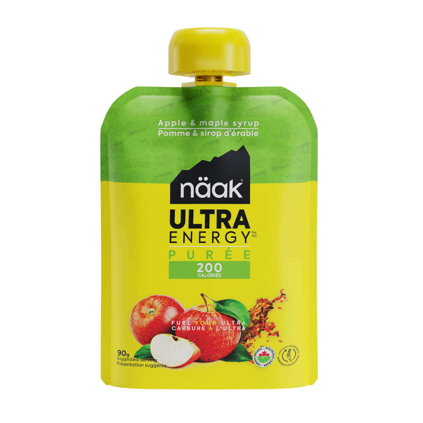 Näak Ultra Energy Pureé packaging with apples on a white background available at Fuel Kit