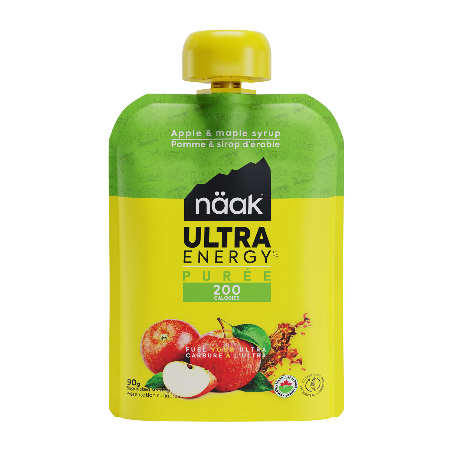 Näak Ultra Energy Pureé packaging with apples on a white background available at Fuel Kit