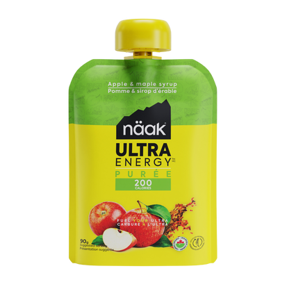 Näak Ultra Energy Pureé packaging with apples on a white background available at Fuel Kit