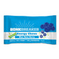 A packet of Bonk Breaker Energy Chews with Blue Razz Berry flavor, highlighting gluten-free, 100% vitamin C, and 130 mg electrolytes on the package.