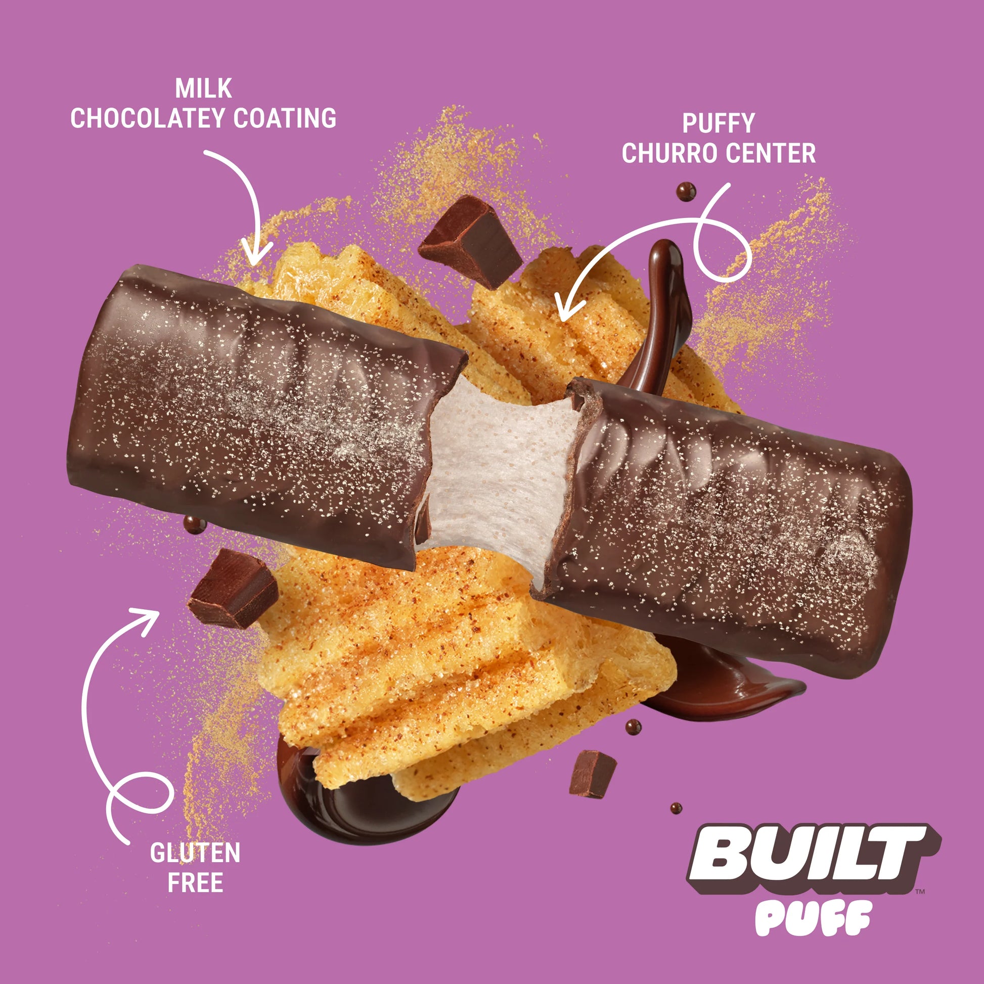 Graphic of Churros Built Puff Bar showing what's inside | Fuel Kit
