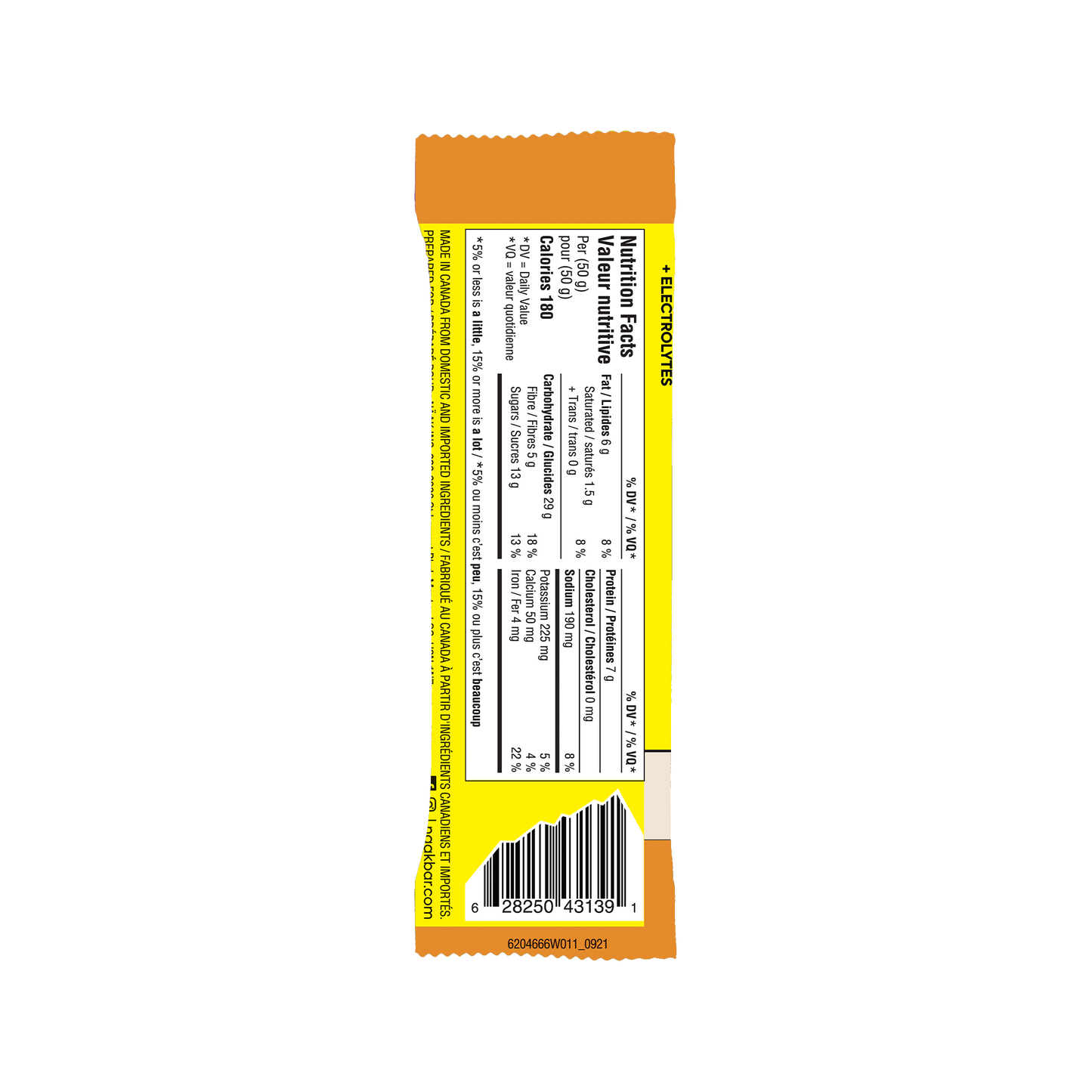 Näak Energy Bar Caramel Macchiato package with nutrition facts label on a white background available at Fuel Kit