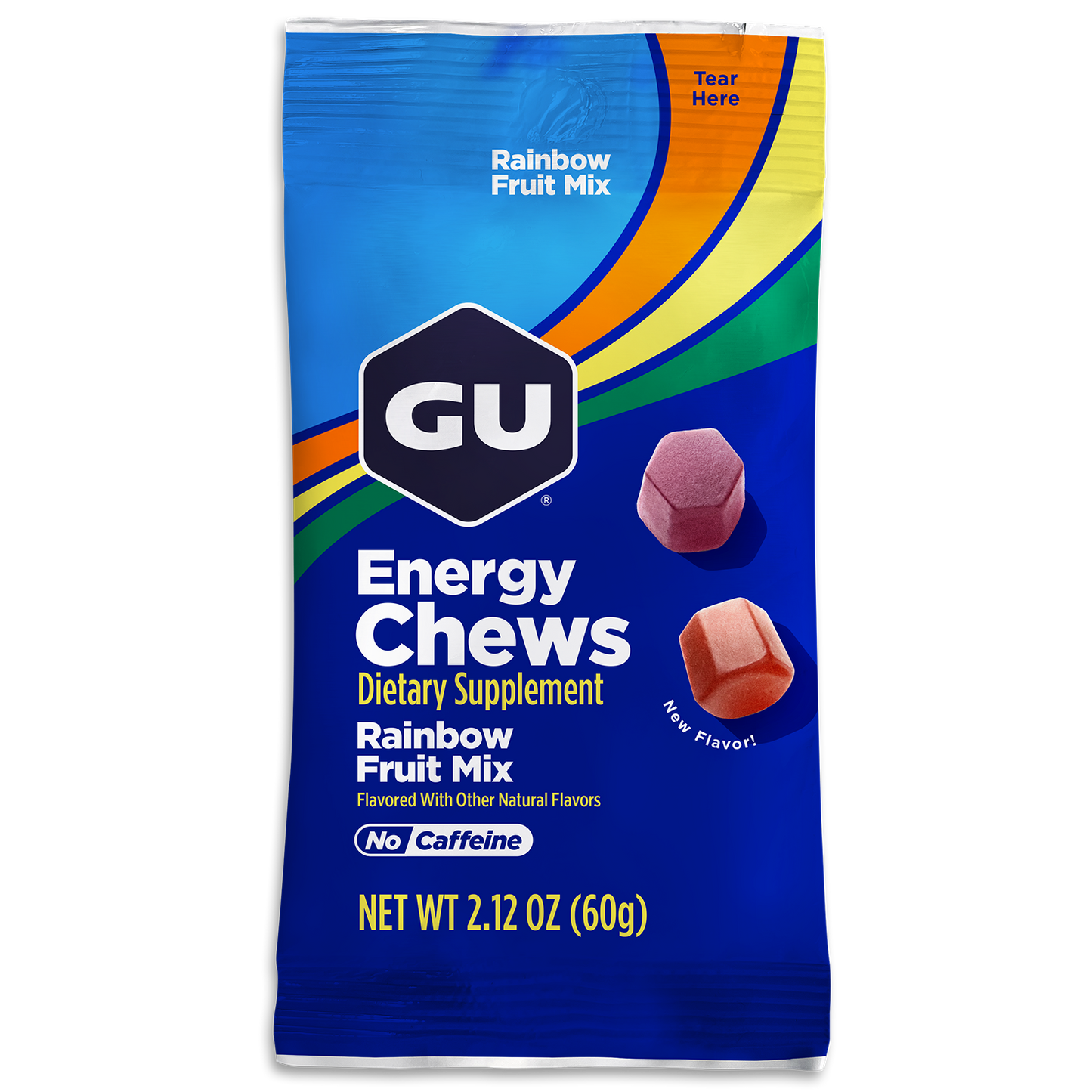 GU Energy Chews package for Rainbow Fruit Mix on a white background- Fuel Kit