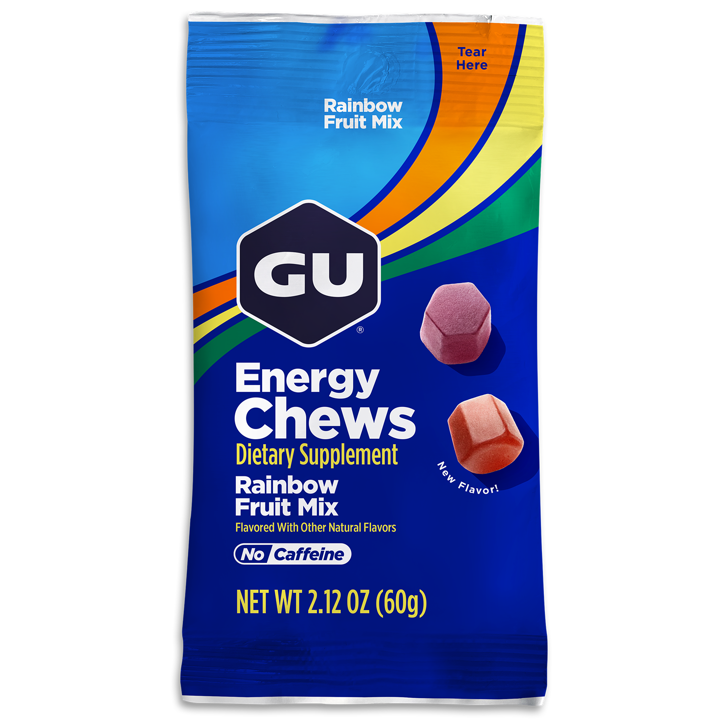 GU Energy Chews package for Rainbow Fruit Mix on a white background- Fuel Kit
