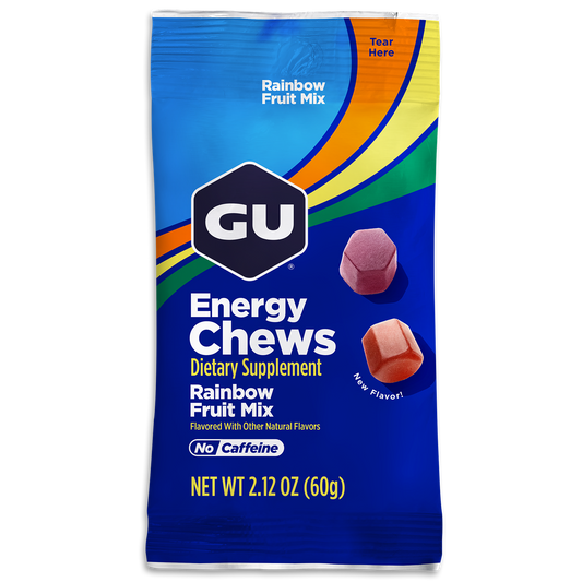 GU Energy Chews package for Rainbow Fruit Mix on a white background- Fuel Kit
