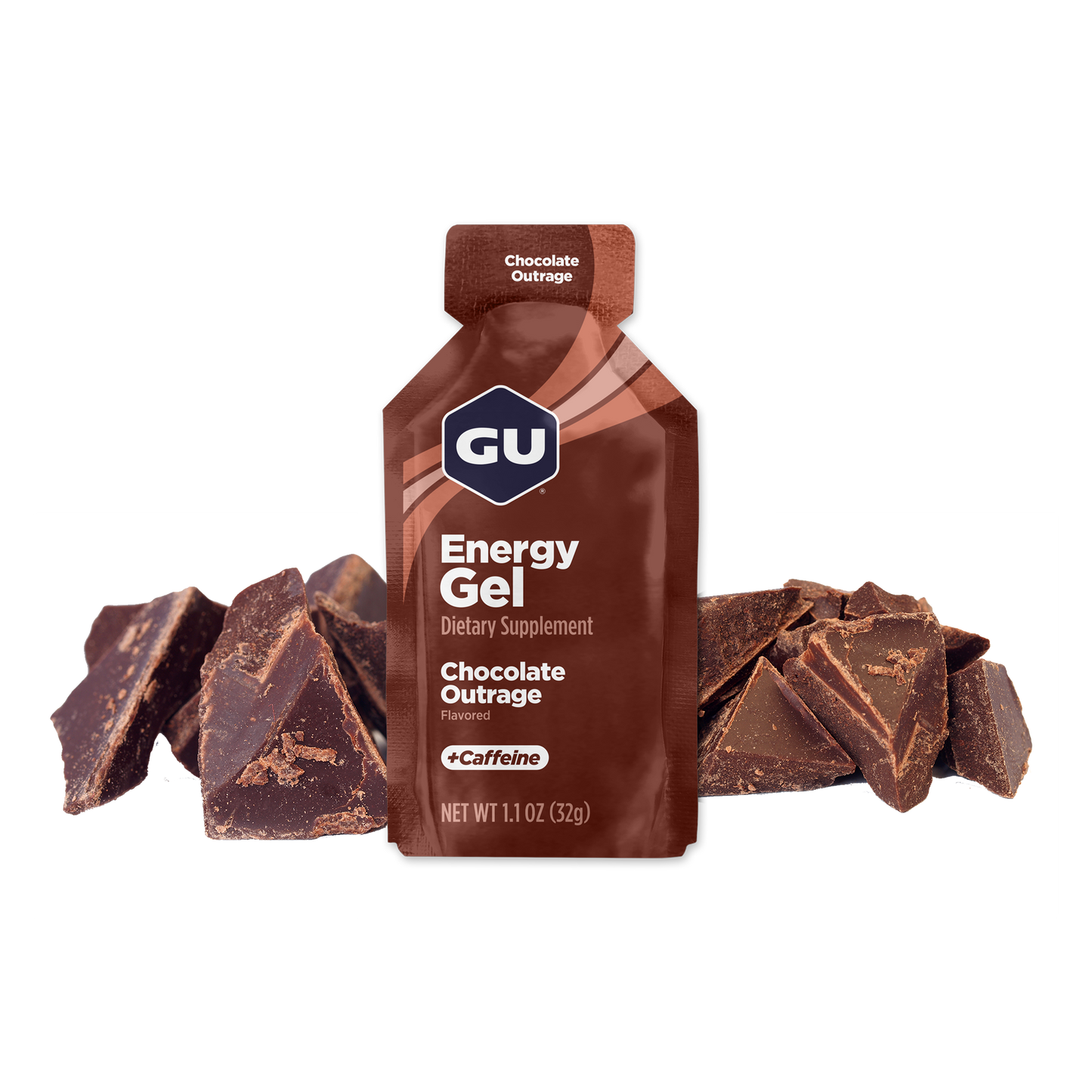 GU Energy Gel: Chocolate Outrage- 20 mg Caffeine