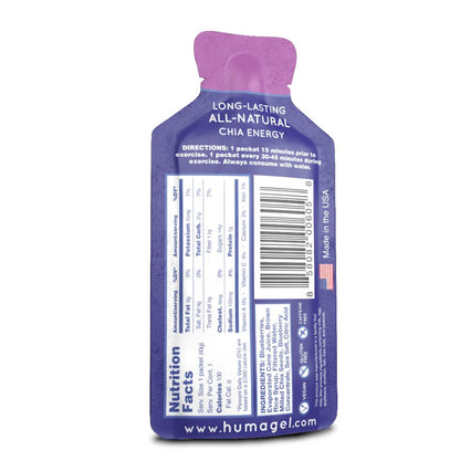 Huma Energy Gel: Blueberries- Caffeine-Free