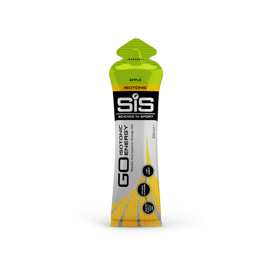 SiS isotonic energy gel packaging on a white background