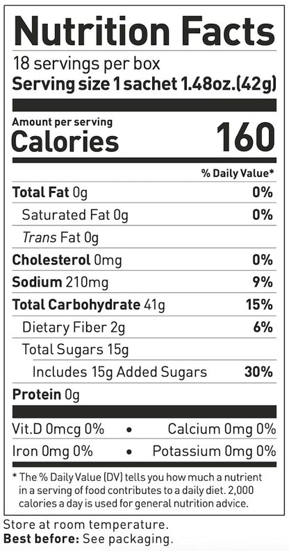 Maurten 160 nutrition facts