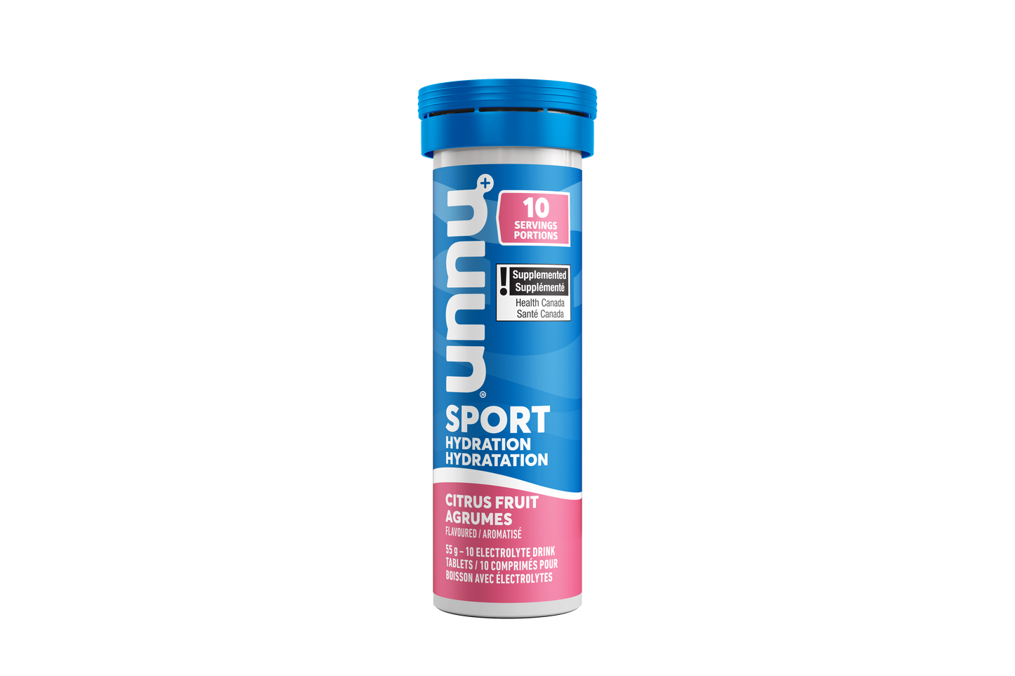 Nuun Citrus Fruit Supplement container on a white background