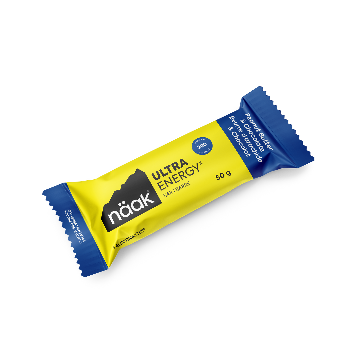 Näak Ultra Energy Peanut Butter Chocolate bar front packaging available at Fuel Kit