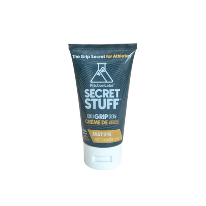 FrictionLabs Secret Stuff Liquid Chalk for lifting and HYROX grey bottle available at Fuel Kit