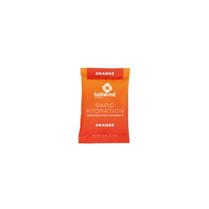 Tailwind Rapid Hydration: Single Serving, Orange, front of packet - Fuel Kit