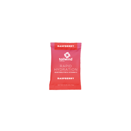Tailwind Rapid Hydration: Single Serving, Raspberry, front of packet- Fuel Kit