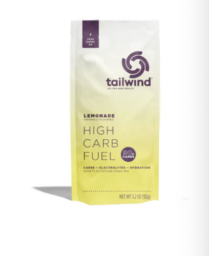 Tailwind High Carb Fuel lemonade package on a white background