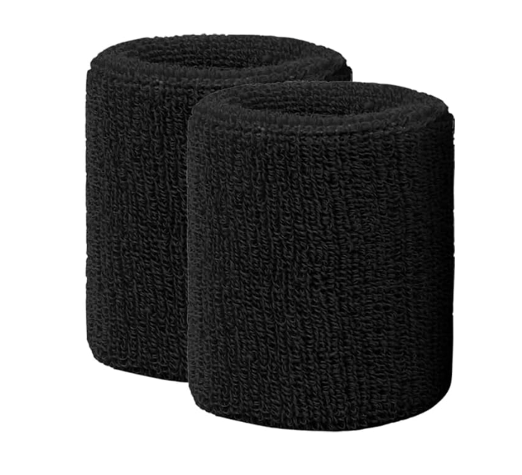Black Wrist Sweatbands available at Fuel Kit for HYROX