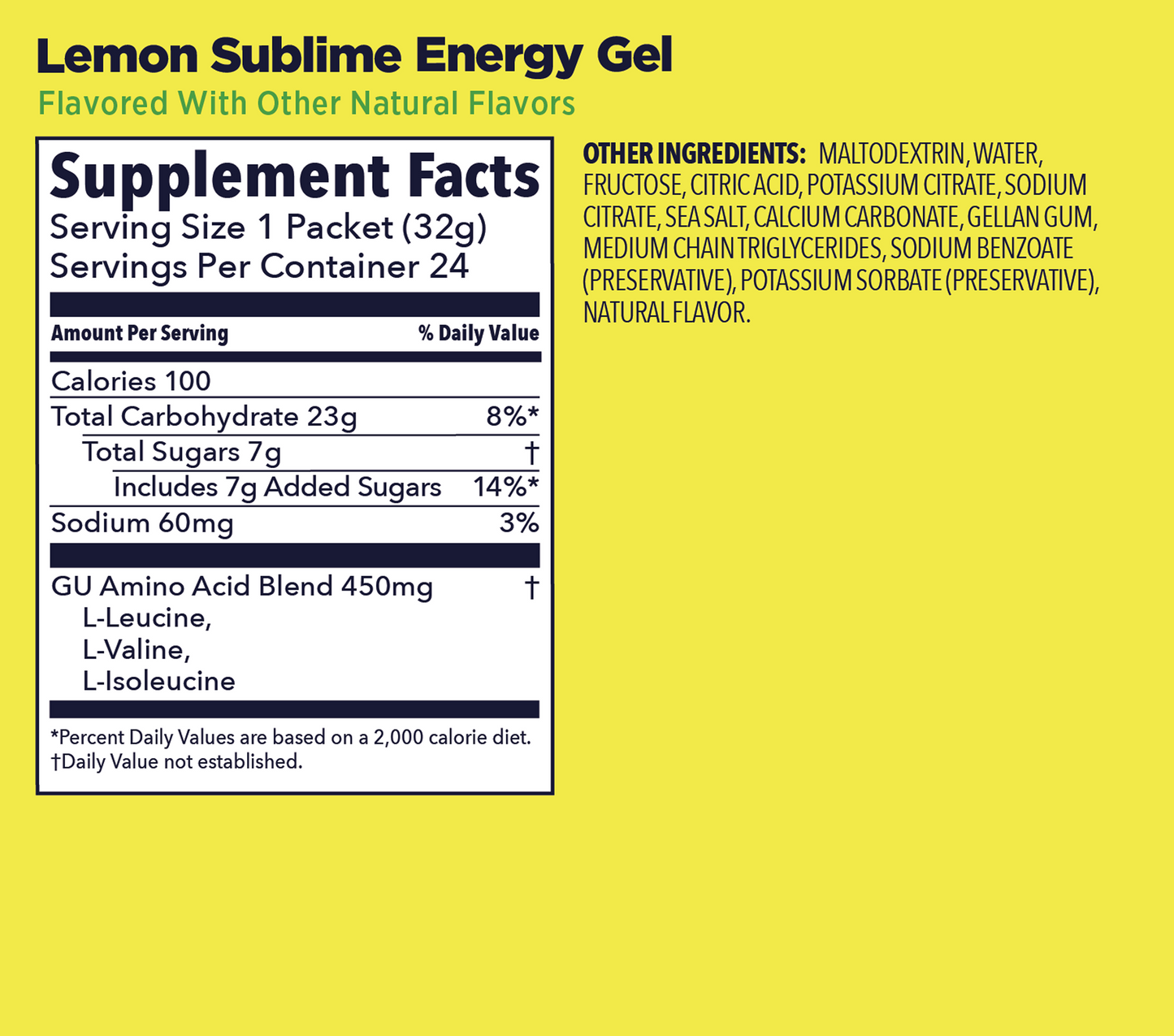 GU Energy Gel: Lemon Sublime- Caffeine-Free