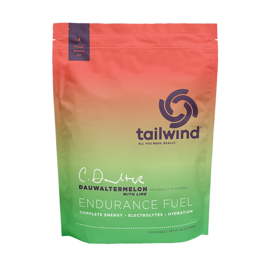 Tailwind Endurance Fuel 30 Serving Pouch of Dauwaltermelon flavor on a white background