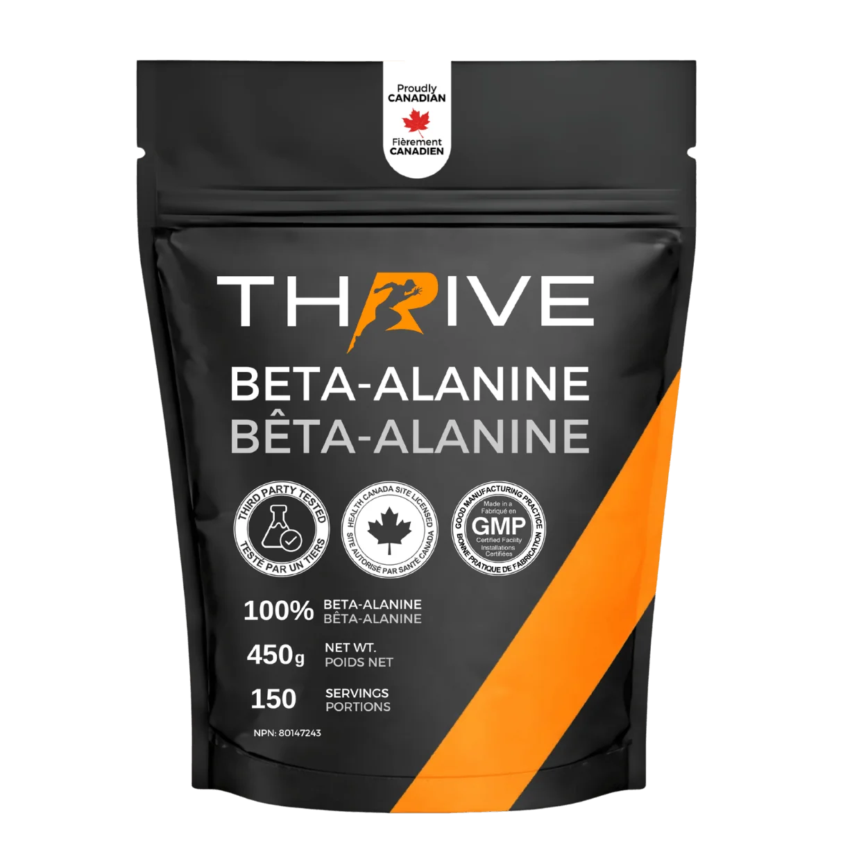 A 450g stand-up pouch of THRIVE Beta-Alanine supplement | Fuel Kit