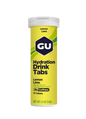 GU Hydration Drink Tabs container for lemon lime flavor on a white background