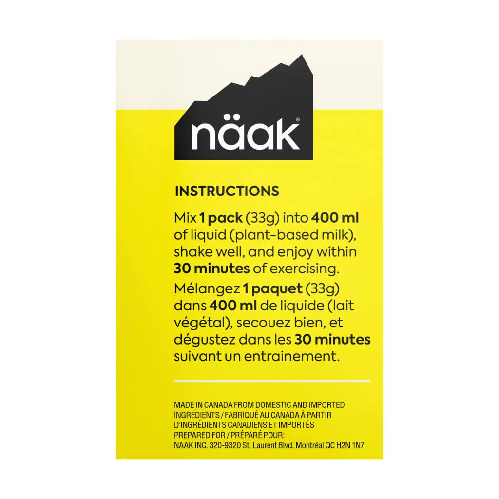 Näak Ultra Recovery Protein Powder mixing instructions- available at Fuel Kit