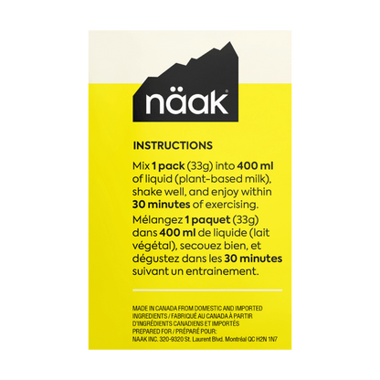 Näak Ultra Recovery Protein Powder mixing instructions- available at Fuel Kit