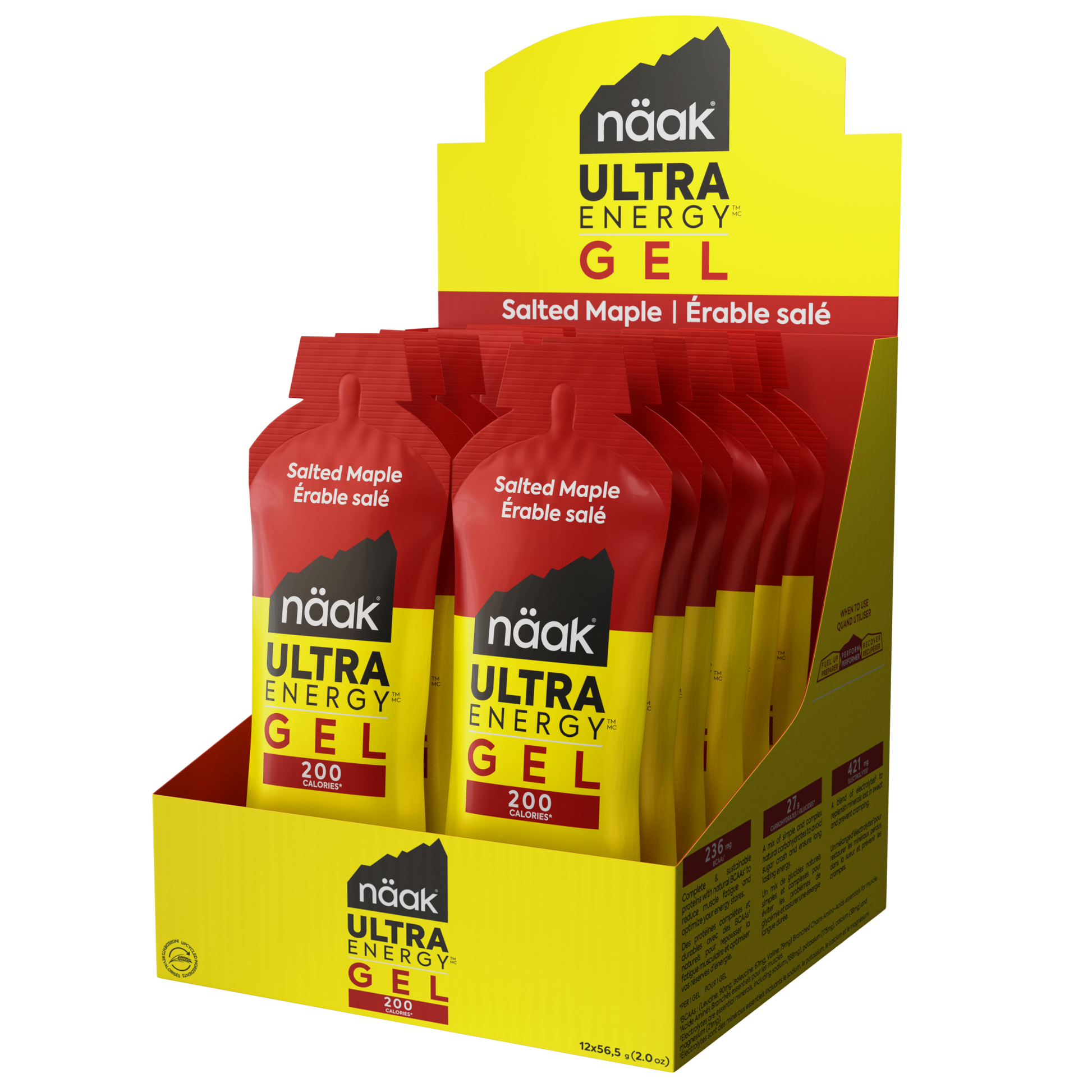 Box of Näak Ultra Energy Gel in Salted Maple available at Fuel Kit