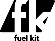 Fuel Kit logo with 'fk' in black on a white background