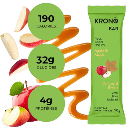 Krono Energy Bar Apple & Maple with Nutrition Facts | Fuel Kit